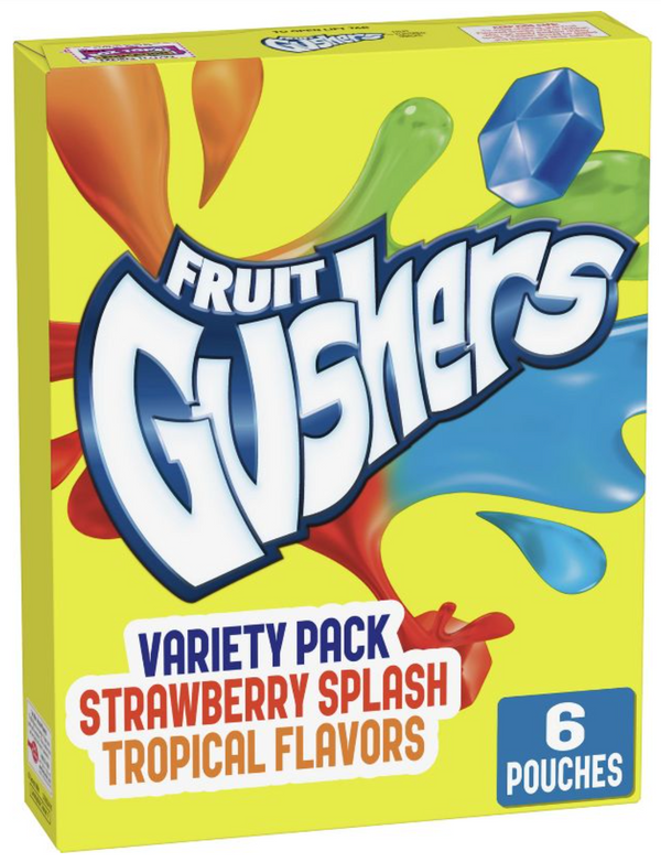 FRUIT GUSHERS VARIETY PACK (6 POUCHES)