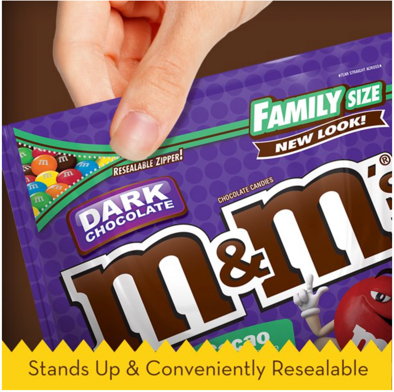 M&M DARK CHOCOLATE CANDIES - FAMILY SIZE