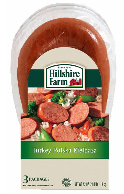 HILLSHIRE FARM TURKEY POLSKA KIELBASA - 3PACK