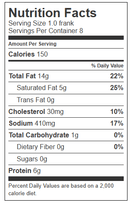 SABRETT HOT & SPICY BEEF FRANKS