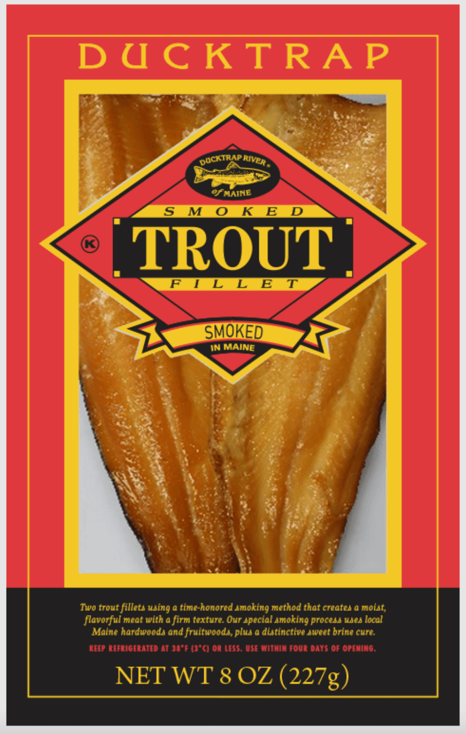 DUCKTRAP RIVER OF MAINE SMOKED TROUT FILLETS, Approved for NYS Inmate ...